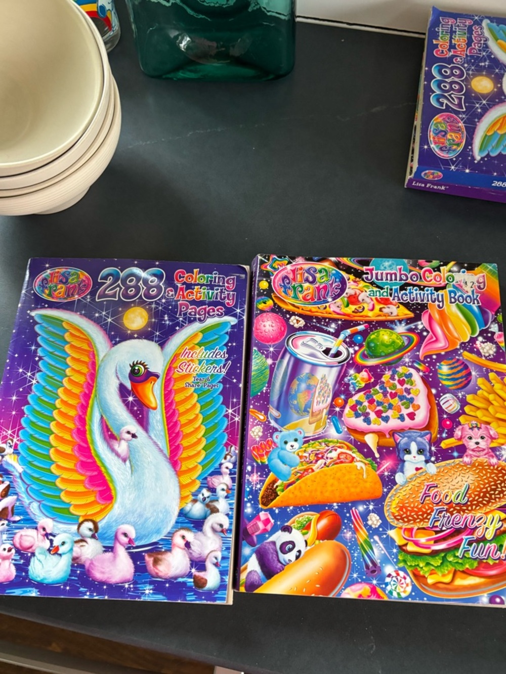 Lisa Frank Jumbo Coloring & Activity Book - Rainbow Swan (Purple)